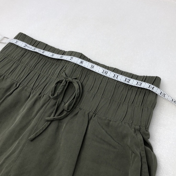 Tea & Rose Olive Green Jogger Pants 100% Tencel Trendy Athleisure Size Medium - Picture 4 of 11
